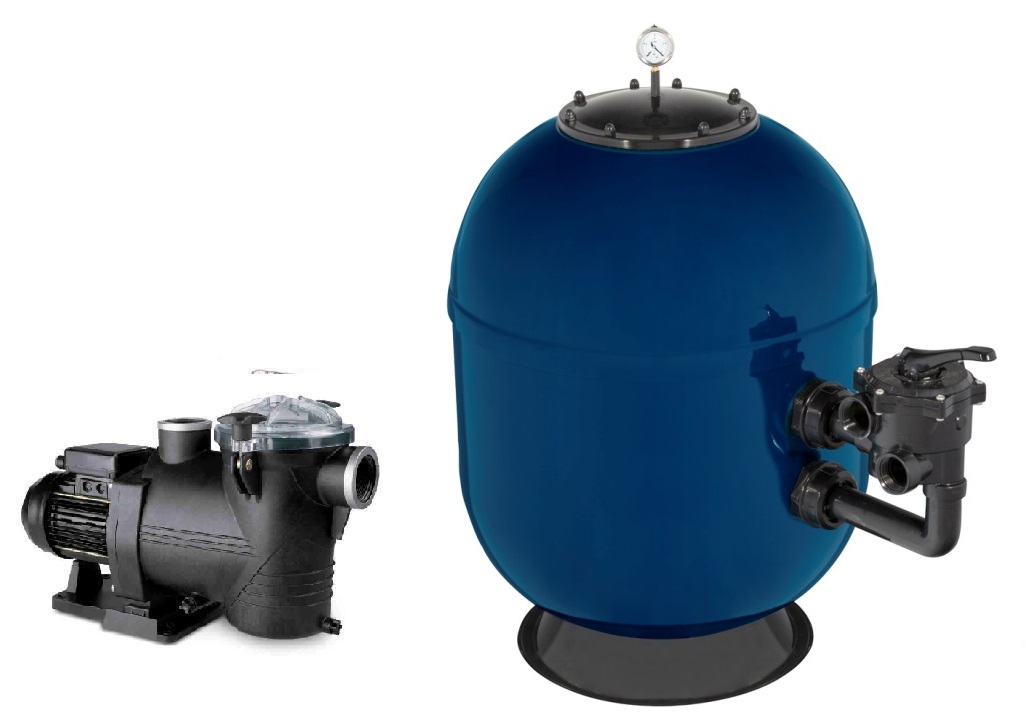 Filtr piaskowy do basenu Batory II 900 mm Tebas z pompą Discovery 28 m3/h 230V